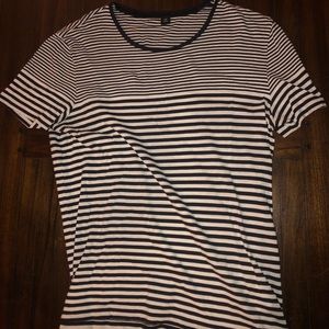 Black and white Boss striped tee size large